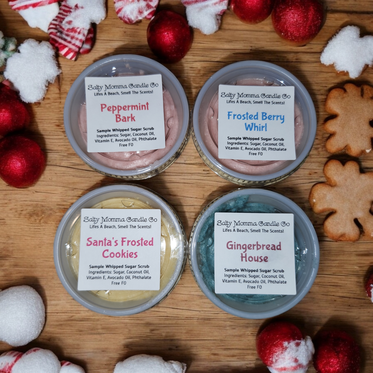 Whipped Sugar Scrub Holiday Line-SAMPLES/4oz